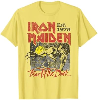 Amazon.com: Iron Maiden Vintage Beast Circle White T-Shirt